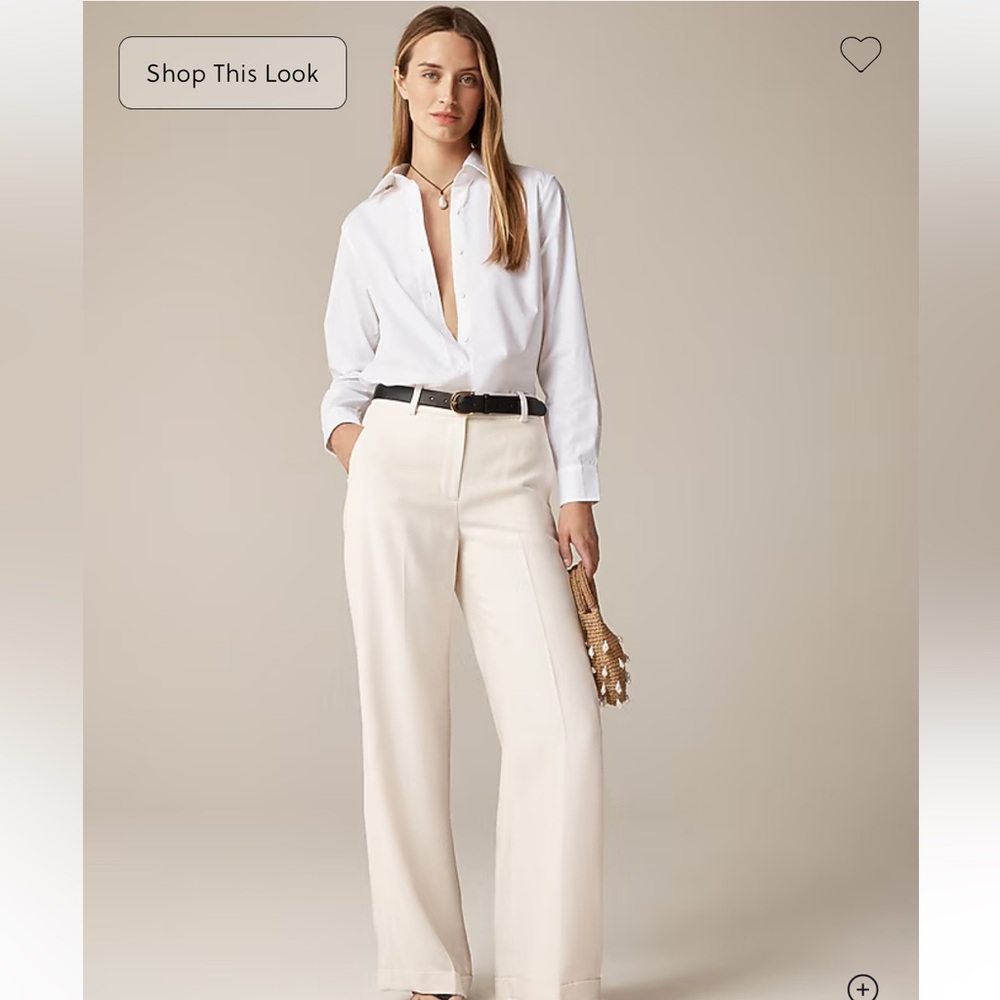 J. Crew white button up, brand new!